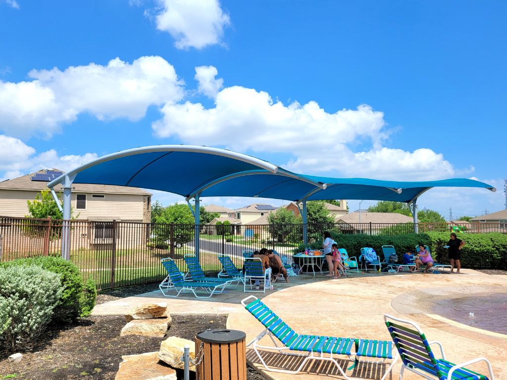 Interlocking Curved Cantilever Shade Structure