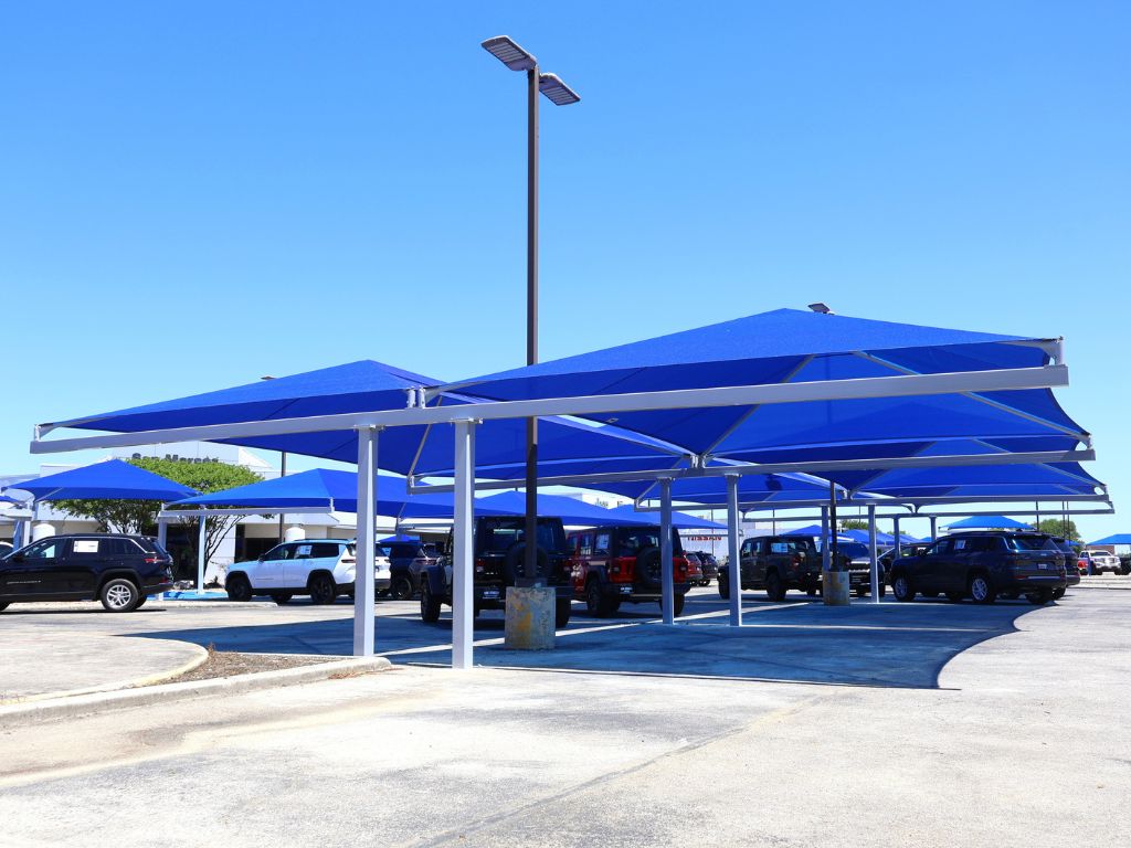Double Post Cantilever Shade Structure