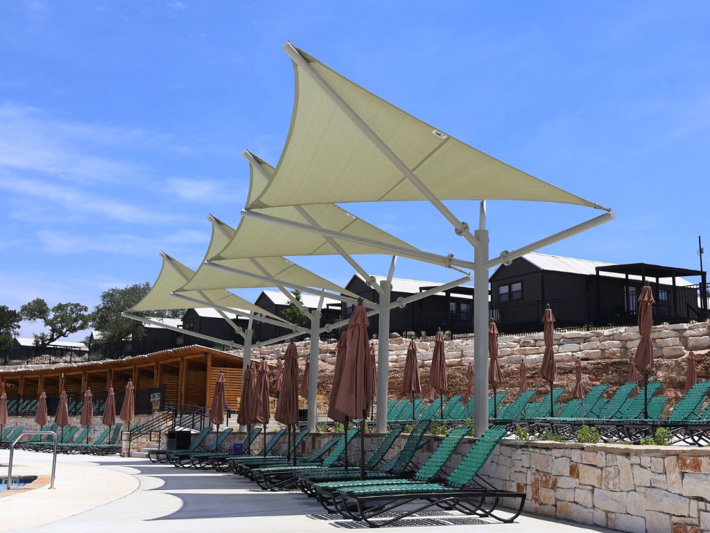 Sloped Cantilever Shade Structure